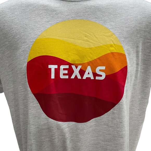 State Of Mine Texas T-Shirt XXL Gray Sunset Graphic Casual Retro Sporty Summer - Picture 7 of 8
